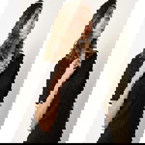 Blue Vanilla Grandad Collar Oversized Top