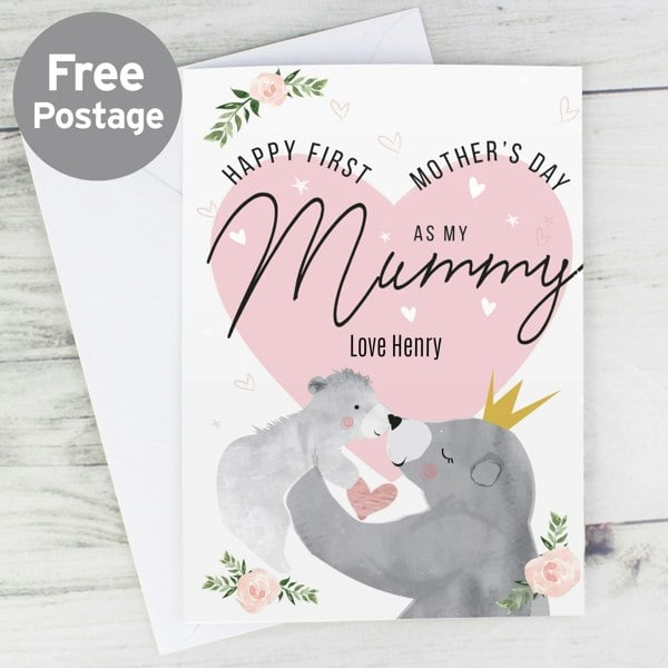 Personalised Memento Company Personalised 1st Mother's Day Mama Bear Card