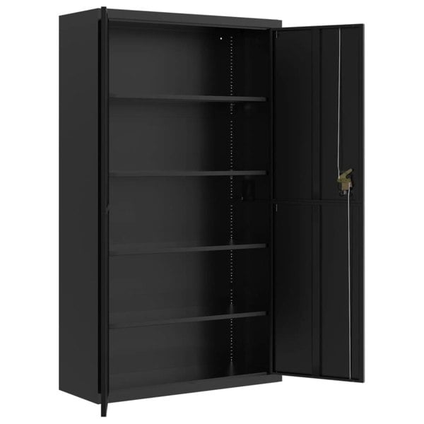 Berkfield File Cabinet Black 105x40x180 cm Steel