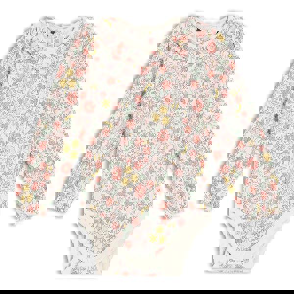 Baby Girls 3pk Floral Printed Bodysuits, Multicolour - Minicuddles