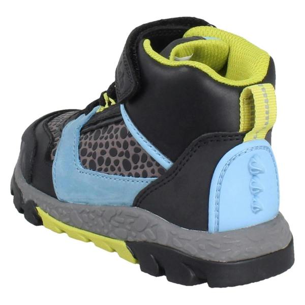 Clarks Boys Clarks Dinosaur Detail Hi Top Trainers Steggy2 Tri K