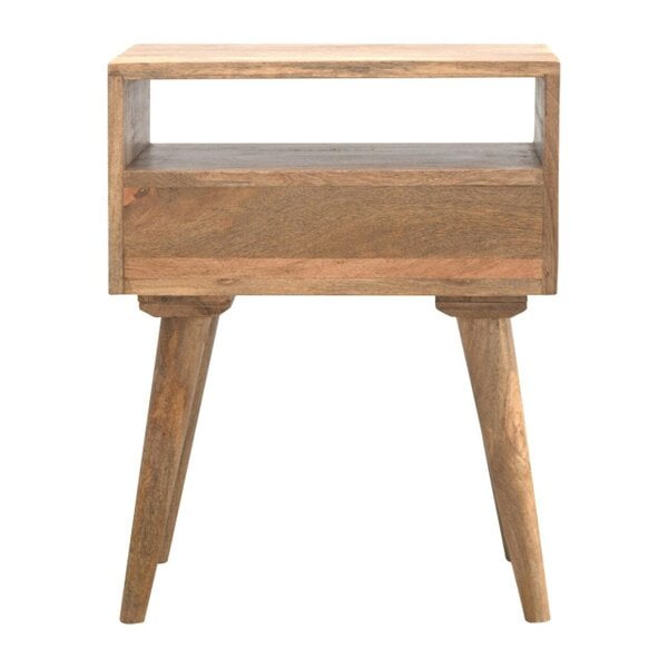 Wyld Haus Modica Rustic Mango Wood Bedside Table with Open Slot