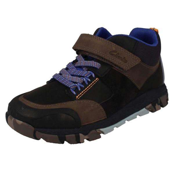 Clarks Boys Clarks PlayPrints 'Rex' Ankle Boots Steggy 2 Glow