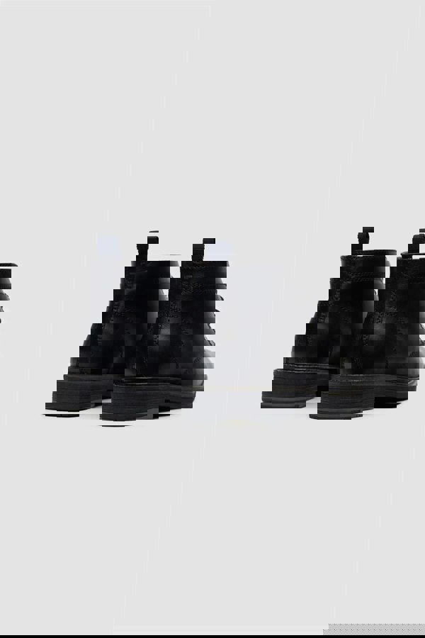 House of Cavani Austin Black Lace Up Leather Boot