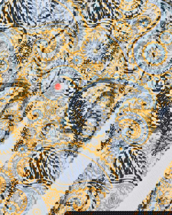 Lambretta Mens Classic Paisley Print Mod Retro Ska Casual Polo