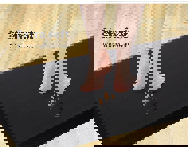 Marlow Anti Fatigue Mat Standing Desk Rug Kitchen Home Office Foam Black 50x80