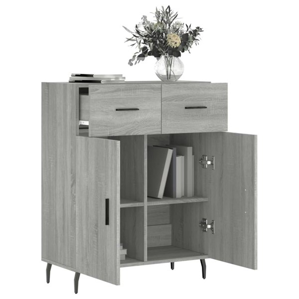 Berkfield Sideboard Grey Sonoma 69.5x34x90 cm Engineered Wood