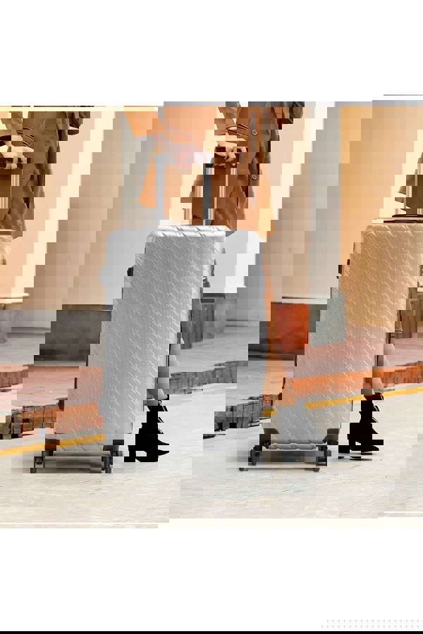 Living and Home Grey Suitcase with Combination Lock 24" Grey