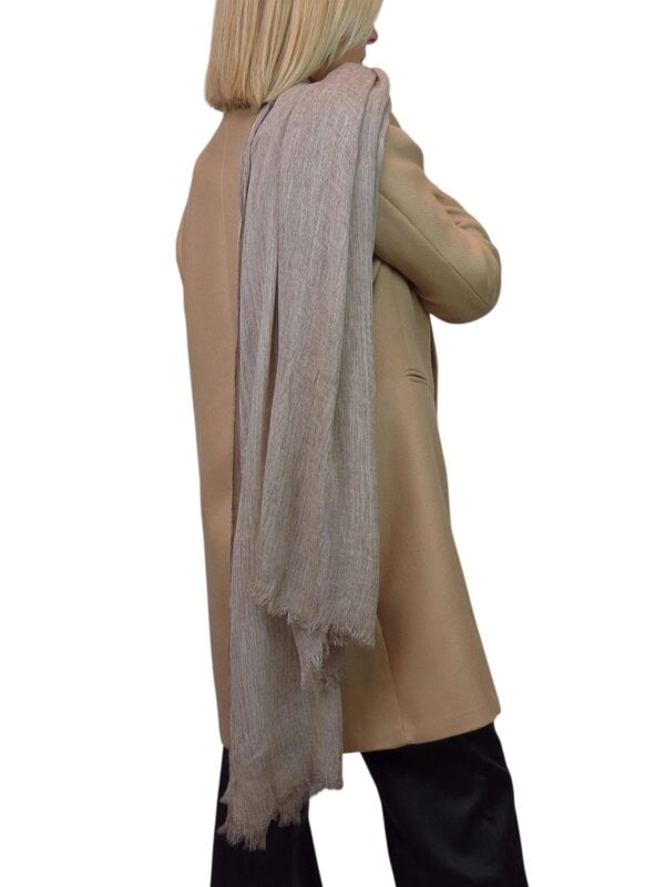 Paulo Due Lightweight Two Tone Crinkle Shawl Scarf