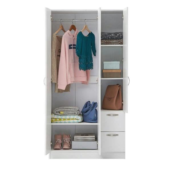 Timber Art Design Modern 3 Door 2 Drawer Wardrobe with Hanging Rail – Bedroom Storage