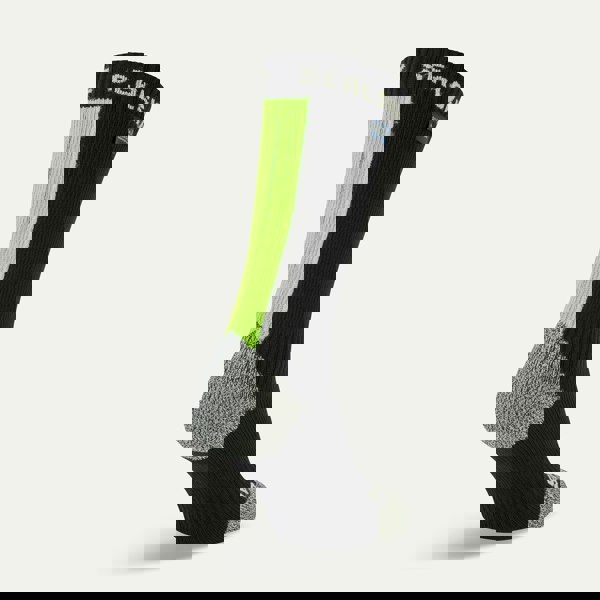 SealSkinz Briston Waterproof All Weather Mid Length Sock with Hydrostop™ - Black/Flo Yellow