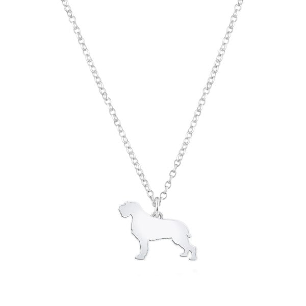 Mylee London Korthals Griffon Silhouette Silver Necklace - Personalised