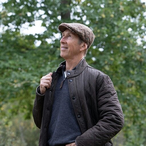 Heather Hats & Accessories Genuine Harris Tweed Wool Flat Cap, Satin Lining, Outdoor Wear, Furrow Beige