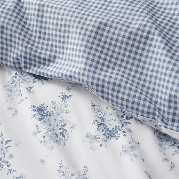 Lucie Floral Frill Blue Duvet Cover Set