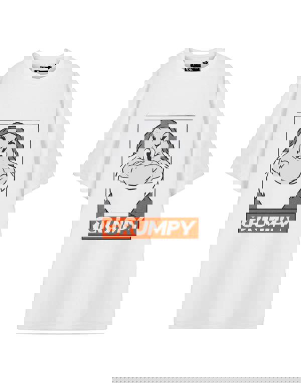 Disney Snow White & The Seven Dwarfs Mens White Grumpy Short Sleeved T-Shirt