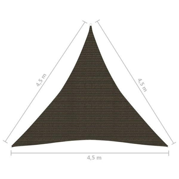 Berkfield Sunshade Sail 160 g/må_ Brown 4.5x4.5x4.5 m HDPE