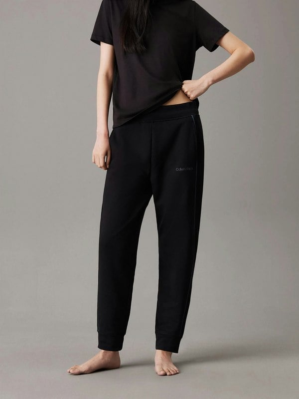 Calvin Klein TONAL LOGO LOUNGE Womens Joggers Black