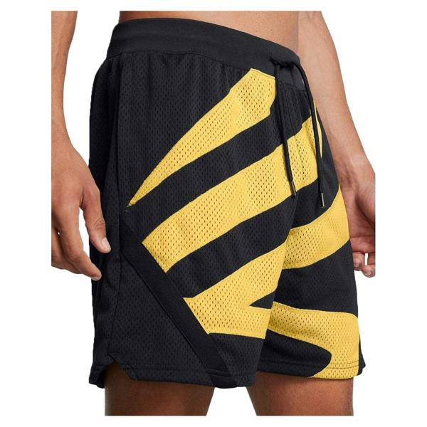 Under Armour Mens Curry Basketball Shorts - Black/Yellow - 