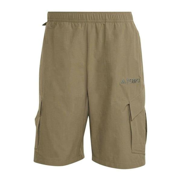 Adidas Mens Terrex Polyamide Cargo Shorts - Olive - 