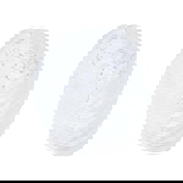 White crumpled paper ball in Fashy pleated fabric swim cap