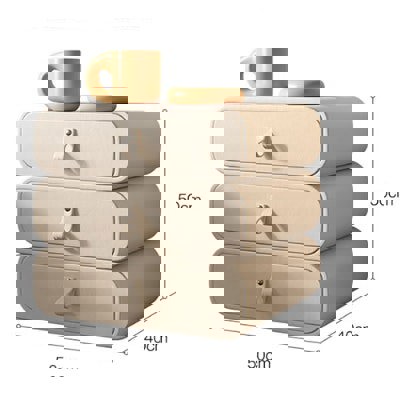 Darcie Bedside Table, Cream-Rit Concept-Rit Concept