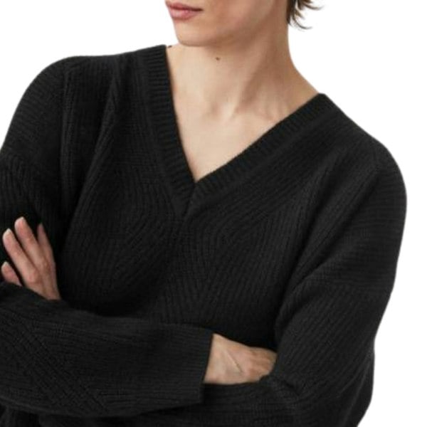 Belstaff Black Cameron V-Neck Cashmere Jumper XS