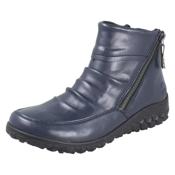 Rieker Ladies Rieker Zip Up Wide Fitting Boots 59585