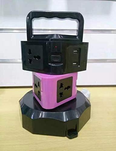 ENER-J 7 UNIVERSAL SOCKETS + 2 USBS TOWER CHARGING UNIT. ROTATING