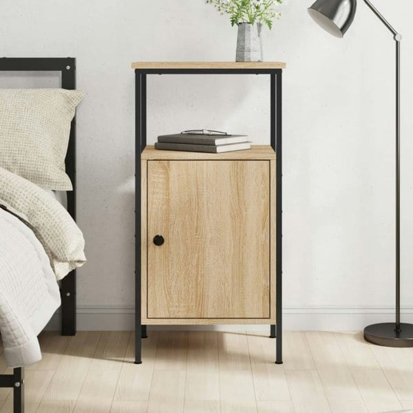 Berkfield Bedside Cabinet Sonoma Oak 41x31x80 cm Engineered Wood