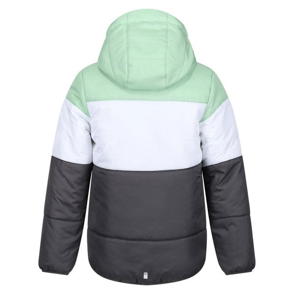 Regatta Childrens/Kids Lofthouse VII Terrain Print Padded Jacket - Quiet Green/White