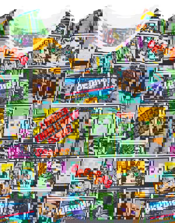 Minecraft Unisex Kids Black Overworld Creeper Character All-Over Print Short Sleeved T-Shirt [dis]