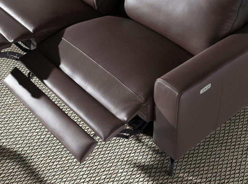 Angel Cerdá Chocolate Brown Leather Recliner Sofa 6368/6366