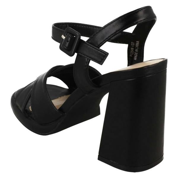 Anne Michelle Ladies Anne Michelle Chunky Heeled X Strap Mule Sandal F12049
