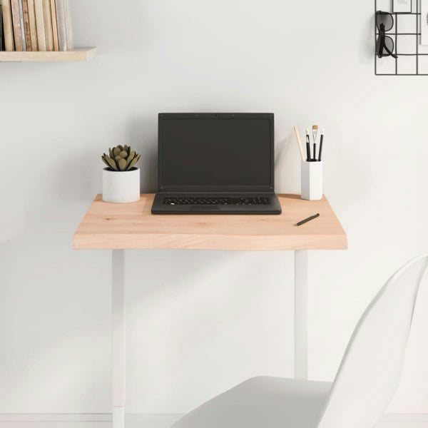 Berkfield Table Top 60x50x4 cm Untreated Solid Wood Oak