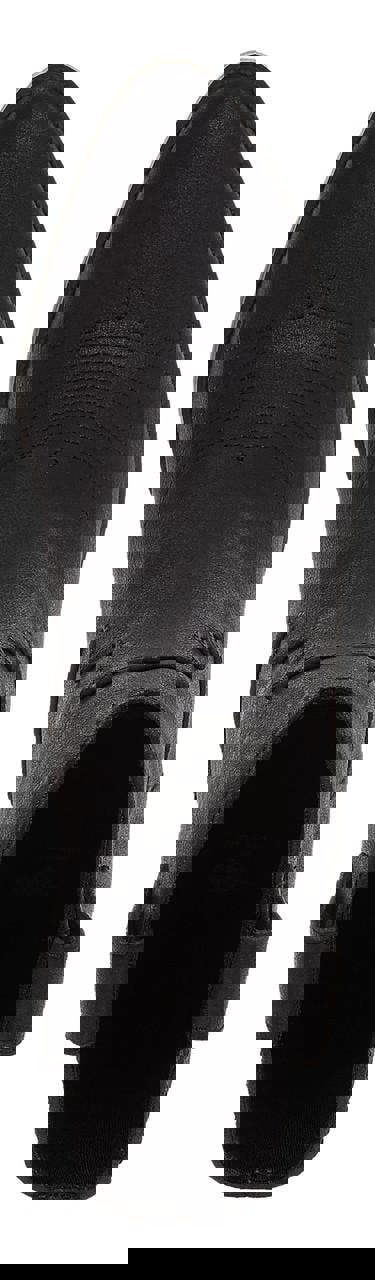 Rocket Dog Feather Womens Classic Cowboy Pull On Western Boots, black leather cowboy boot with pointed toe and pull-on design.