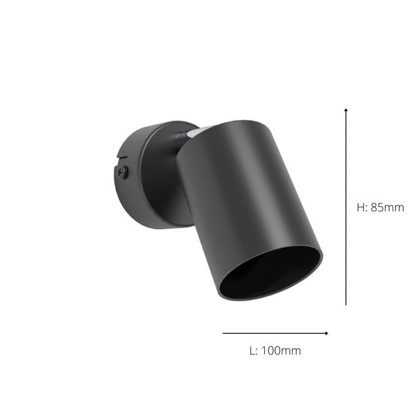 EGLO Basic Reciso-E Black Steel Eco-Friendly Spotlight