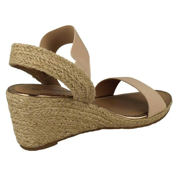 Savannah Womens Savannah Slip On Wedge Heeled Sandal F2297