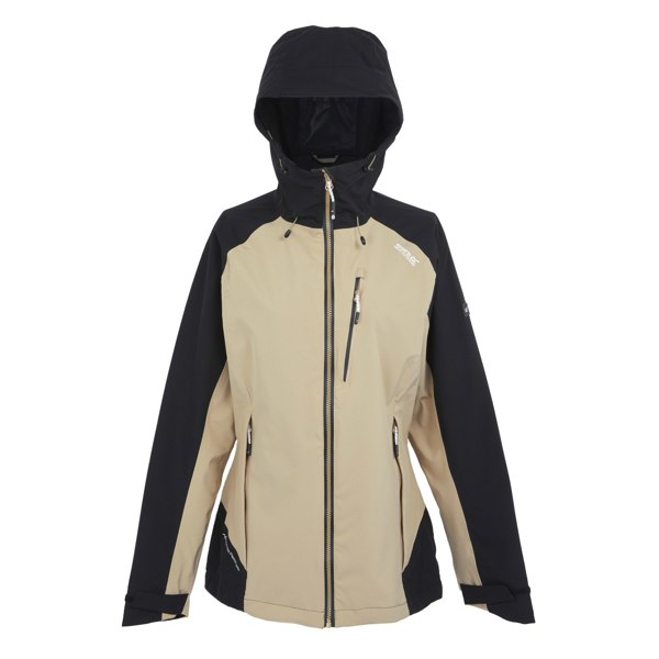 Regatta Womens/Ladies Birchdale Shell Waterproof Jacket - Warm Taupe/Black