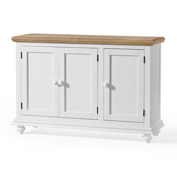 Statement Furniture Shire Sideboard with Oak Top, 3 Doors Wooden Storage Cupboard