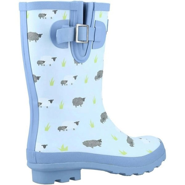 Cotswold Womens/Ladies Farmyard Sheep Mid Calf Wellington Boots - Blue