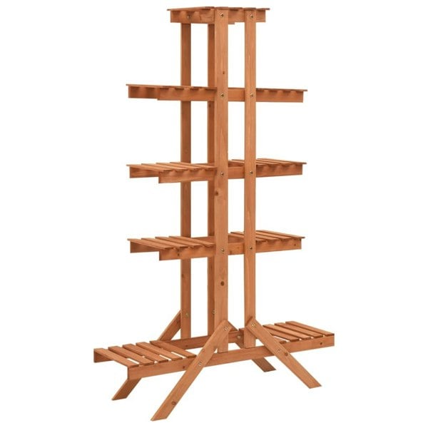 Berkfield Plant Stand 83x25x132 cm Solid Firwood