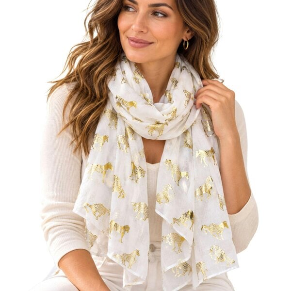 Love EMVY Lightweight Animal Print Scarf for Women – Tiger, Zebra & Leopard Design