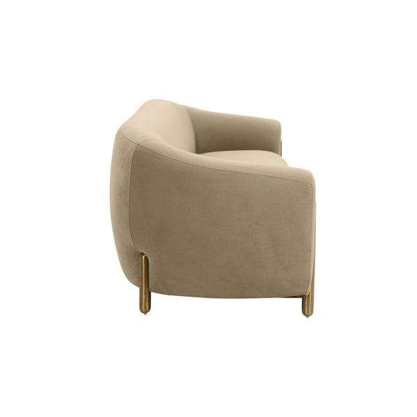 Furniture Edit Lina Cafe Au Lait Brown Velvet Sofa