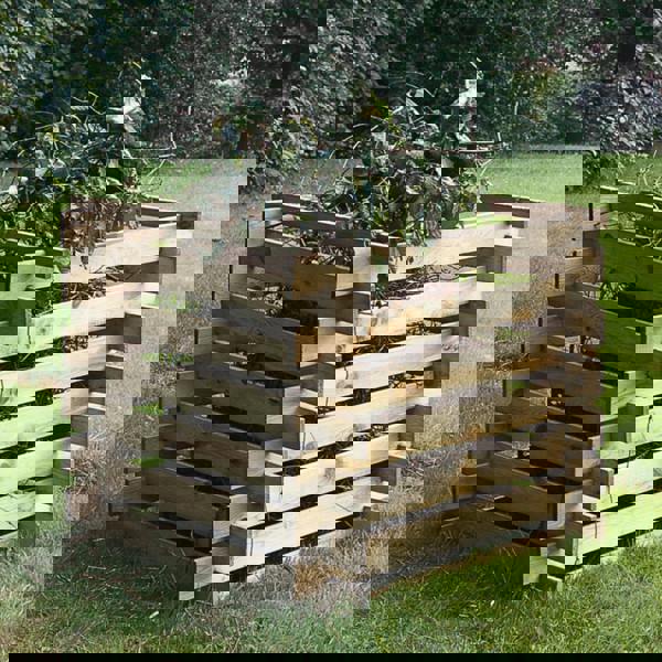 Cerland Mezzito Wooden Compost Bin 520L 1m x 1m Treated Timber Garden Composter