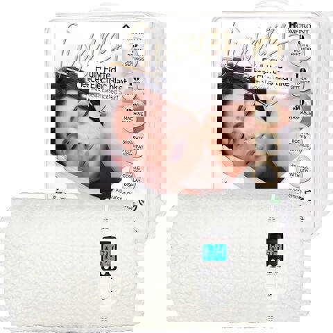 Homefront Single Luxury Fleece Electric Blanket With Digital Control, 9 Heat Settings and Timer Setting