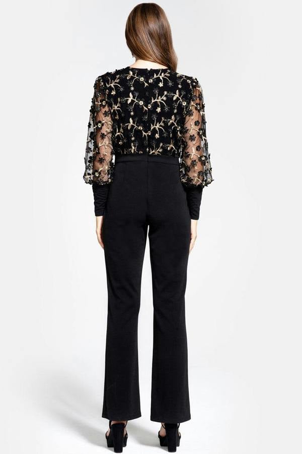 HotSquash Ponte Jumpsuit with Blouson Sleeves