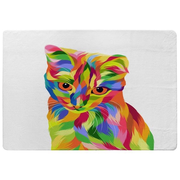 Benjamin Tate Design Animal Cat Illustration Pop Art (Rug)