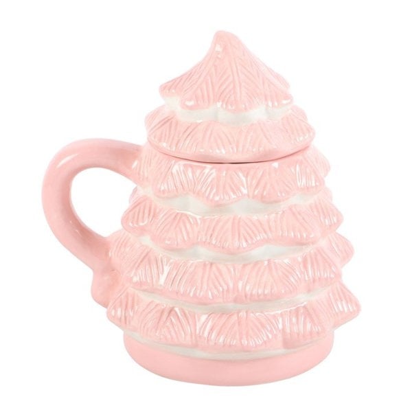 Serano Pink Christmas Tree Shaped Mug