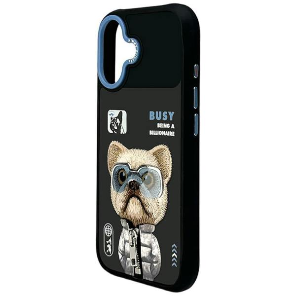 Nimmy Friends Nimmy Cool & Cute 2.0 Little Rich Tycoon Dog Case with MagSafe for iPhone 17 6.3" Black Blue - N-KMLL-IP17-01