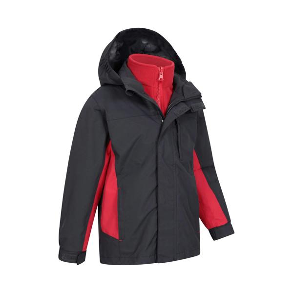 Mountain Warehouse Childrens/Kids Cannonball 3 in 1 Waterproof Jacket - Grey - 